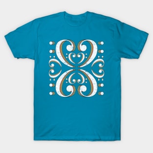 Bass Clef Gift For bass And musical notes Lover Retro vintage T-Shirt